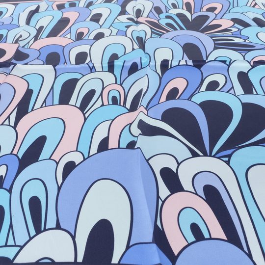 Högl hedvábný šátek modrý multi 1-152010-9900