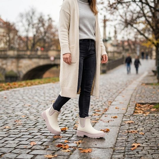 Verbenas chelsea čižmy zateplené Lua Mate Offwhite