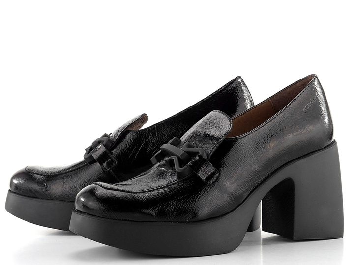 Wonders polobotky na podpatku Negro H-4961