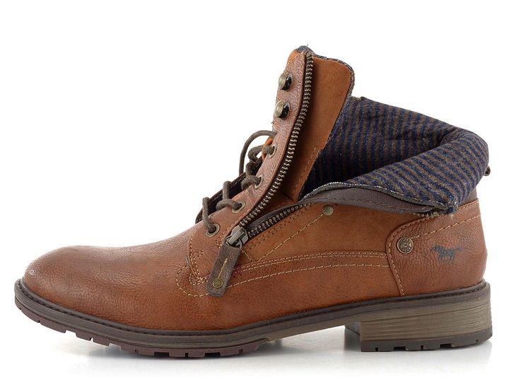 Mustang kotník se zipem koňakový 4140-506