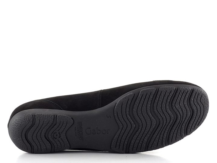 Gabor čierne semišové baleríny 54.166.17