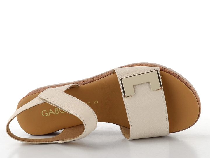 Gabor sandály na klínu creme 82.700.52