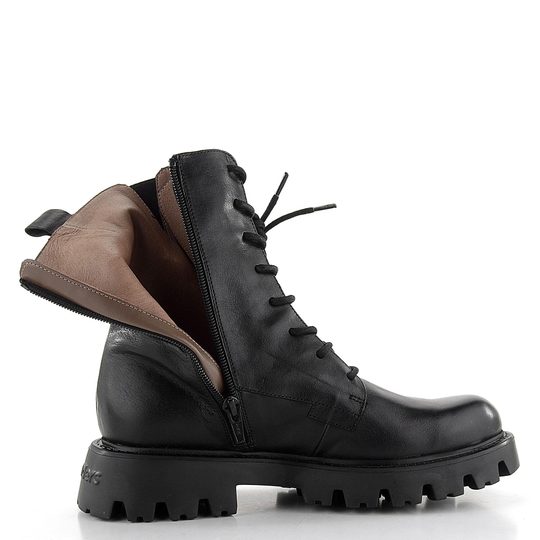 Wonders šněrovací kotník na hrubé podešvi Negro C-7502