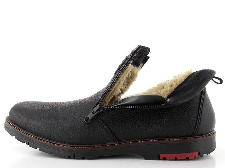 Rieker pánský kotník se zipem černý 10553-00