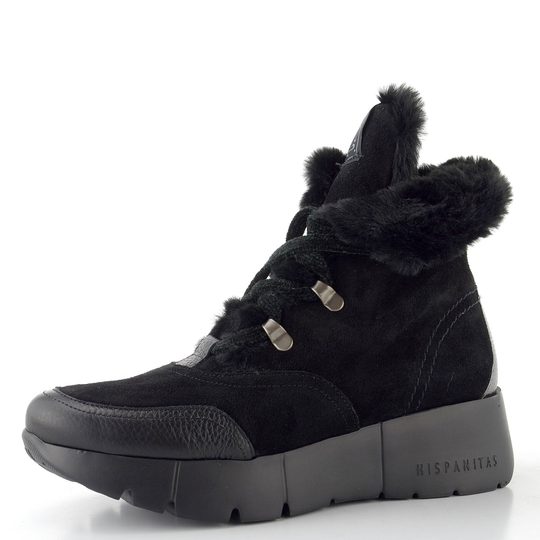 Hispanitas šněrovací kotník na platformě Montana black/plomo PHI265129