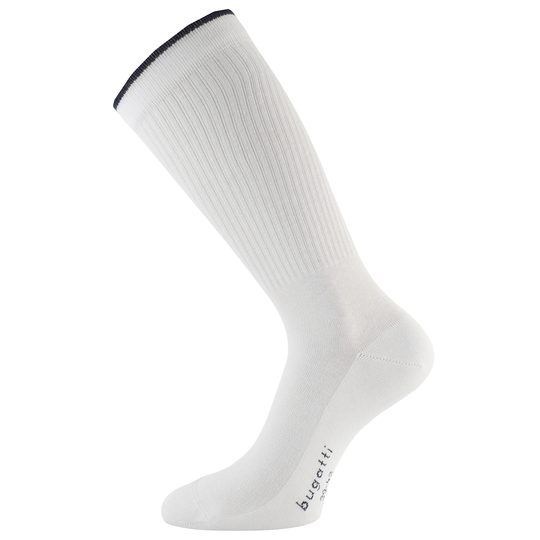 Bugatti pánské ponožky 2 páry bílé/černý pruh 6142