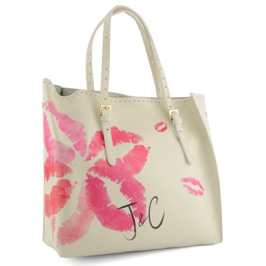 J&C JACKYCELINE kabelka shopper malovaná Cream