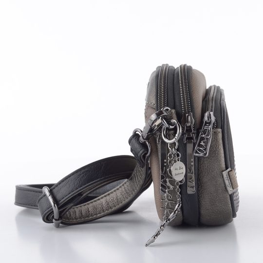 Anekke malá taupe/černá crossbody kabelka 43633-455