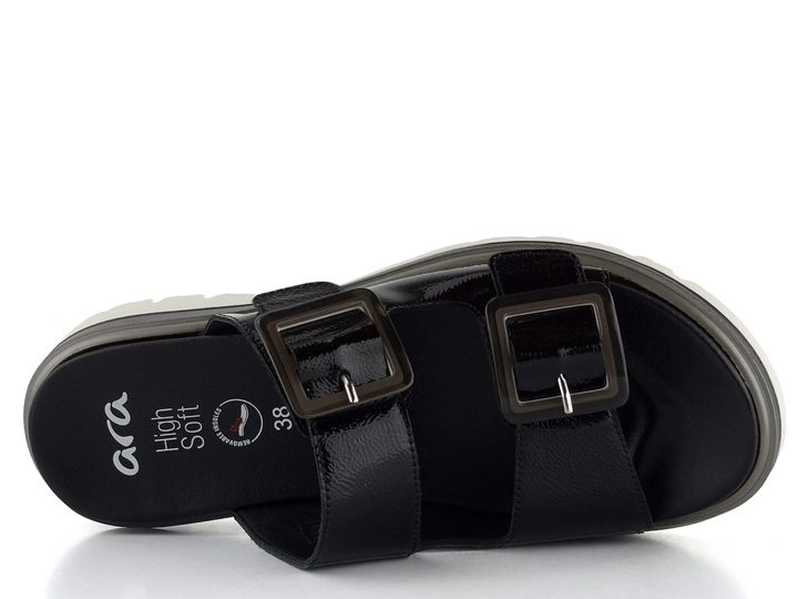 Ara dámské lakované pantofle černé Malaga 12-21011-01