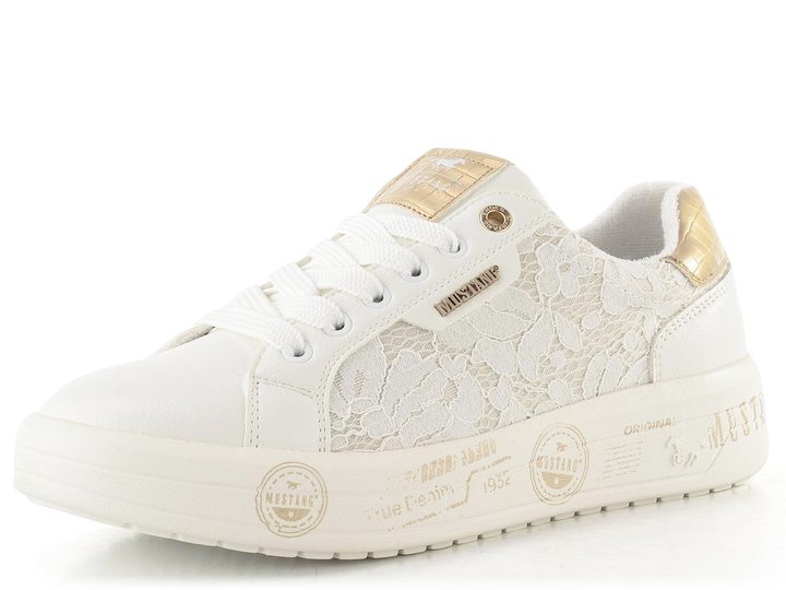 Mustang tenisky s potištěnou podešví white 26M0482001