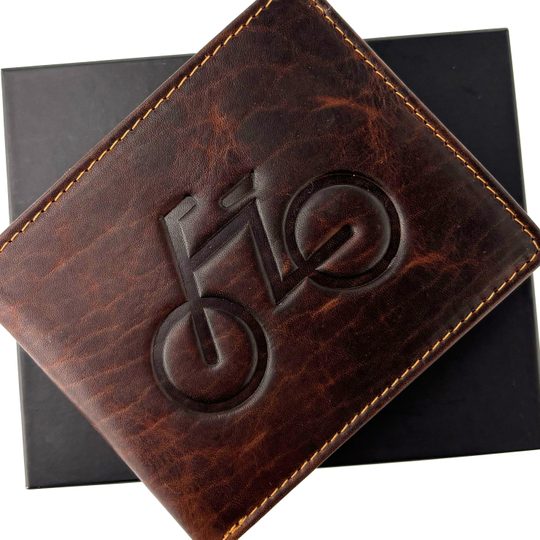 Pánská peněženka s ražbou jízdního kola brown 66-3701/M