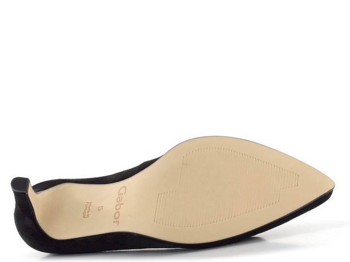 Gabor semišové čierne lodičky 21.382.17