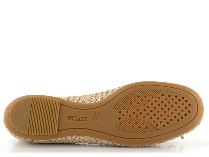 Geox prepletané balerínky s mašličkou Palmaria Lt Gold D35MUA000KYC2012