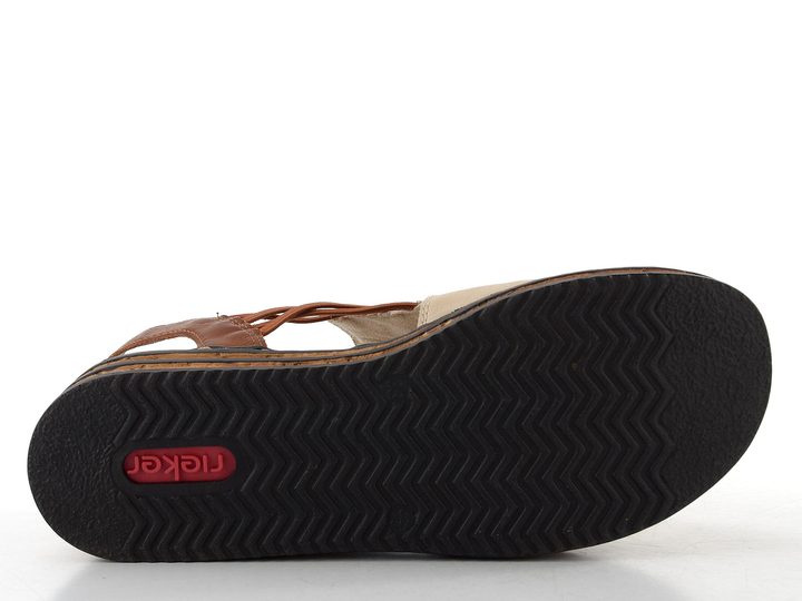 Rieker sandály na klínu perle/cayenne 62962-60