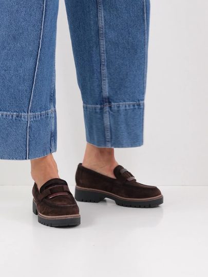 Tamaris mokasíny na vysoké podešvi mocca 1-24722-43