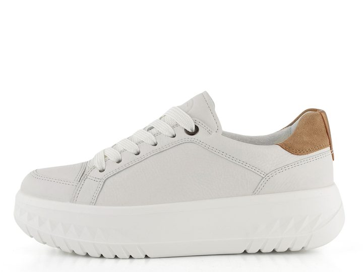 Ara širší polobotky na platformě Monaco Cream/Biscuit/Whisky 12-46703-09