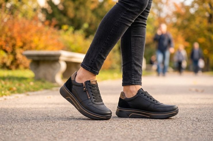 Ara širší tenisky Sapporo Schwarz/Marrone 12-27540-01