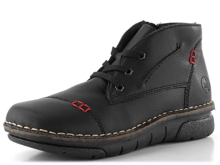 Rieker šněrovací kotník černý 73301-00