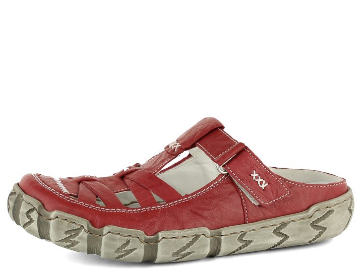 Rieker pantofle s plnou špičkou červené L0396-33
