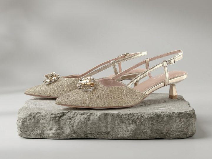 Tamaris lodičky s voľnou pätou pearl glam 1-29512-46