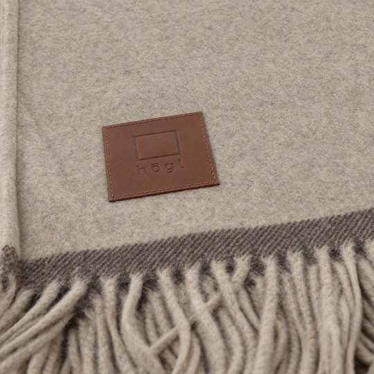 Högl luxusní vlněný pléd - pončo taupe 2-196200-1900