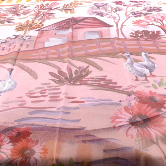 Fraas lehký udržitelný šátek venkov růžový 640076-412