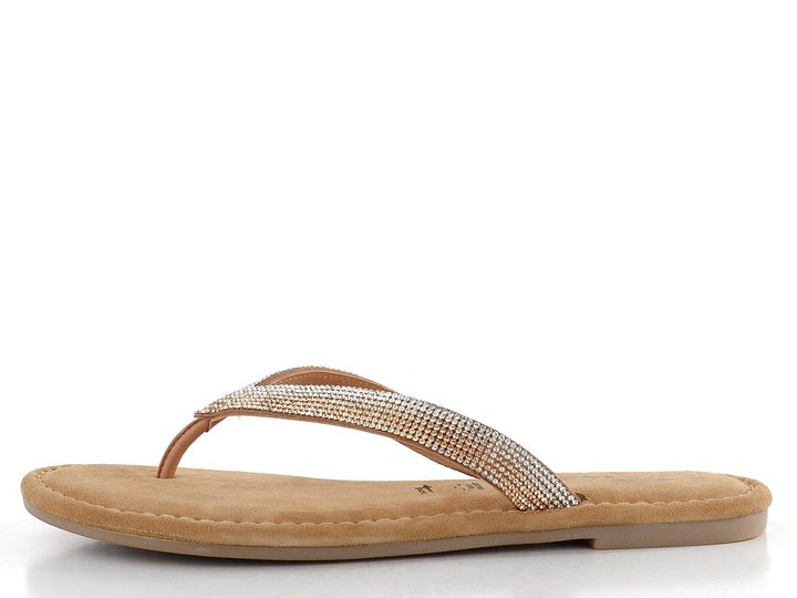 Tamaris žabky s kamienkami Rose Glam 1-27129-44