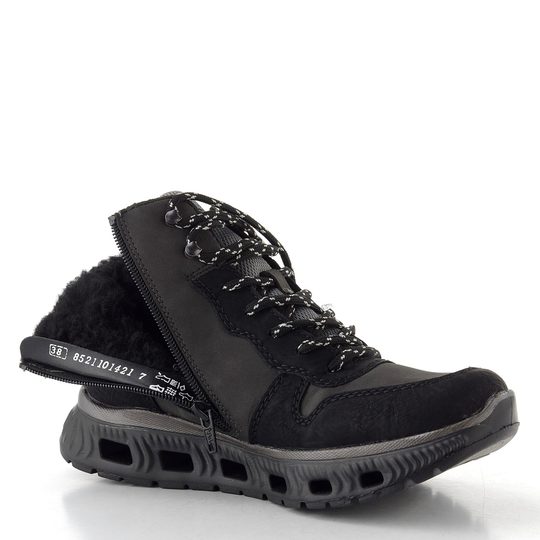 Rieker Sport šněrovací kotník s membránou černý/šedý M6023-45