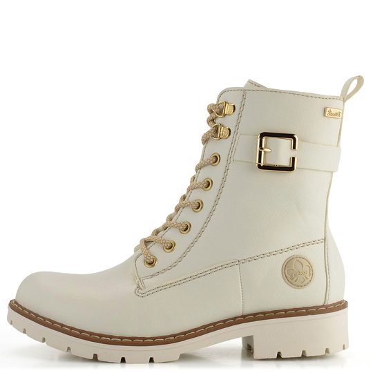 Rieker biela šnurovacia členková obuv s membránou Y9126-80