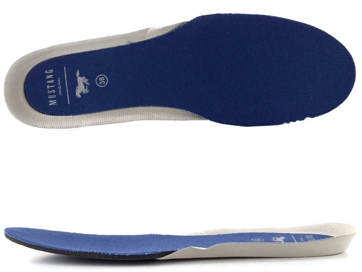 Mustang sportovnější baleríny s páskem navy 26M0582003