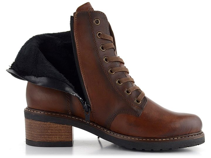 Remonte šnurovacia členková obuv tmavo hnedá D1A70-22