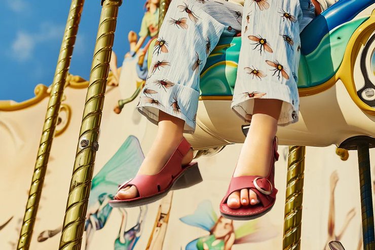 Fly London sandály na podpatku červené P145237004