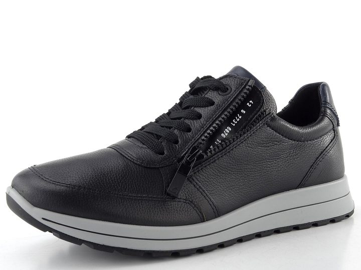 Ara širší pánské tenisky kožené Matteo Schwarz/Blau 11-24501-11