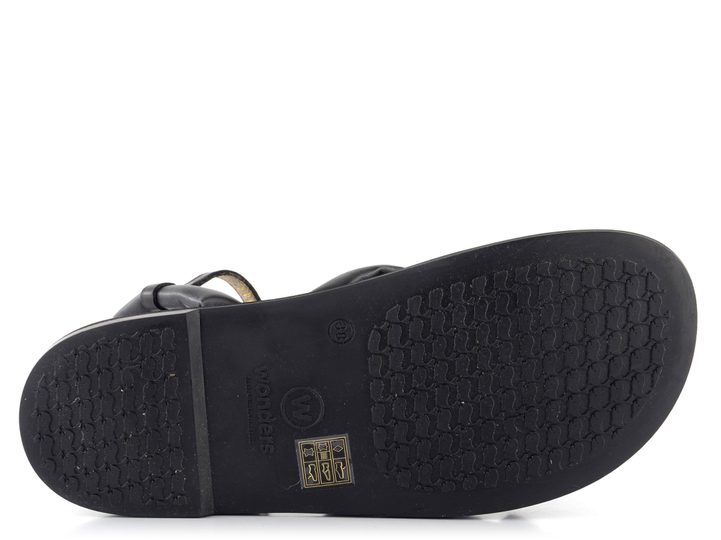 Wonders páskové sandály Negro B-7432