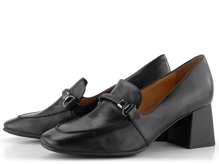 Caprice černé lodičky se širokým podpatkem 9-24401-41