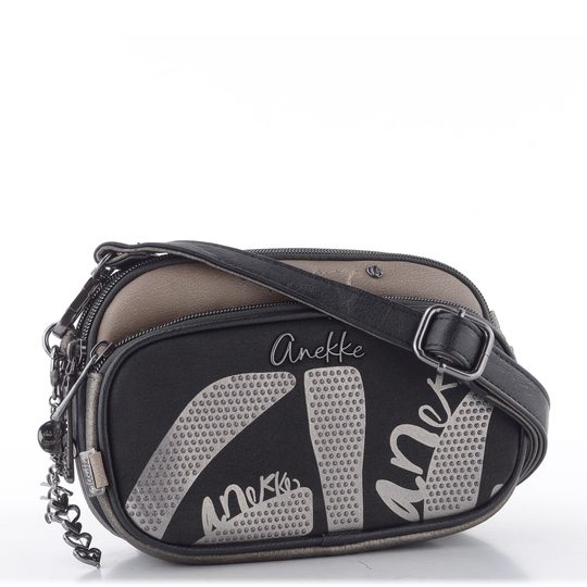 Anekke malá taupe/černá crossbody kabelka 43633-455