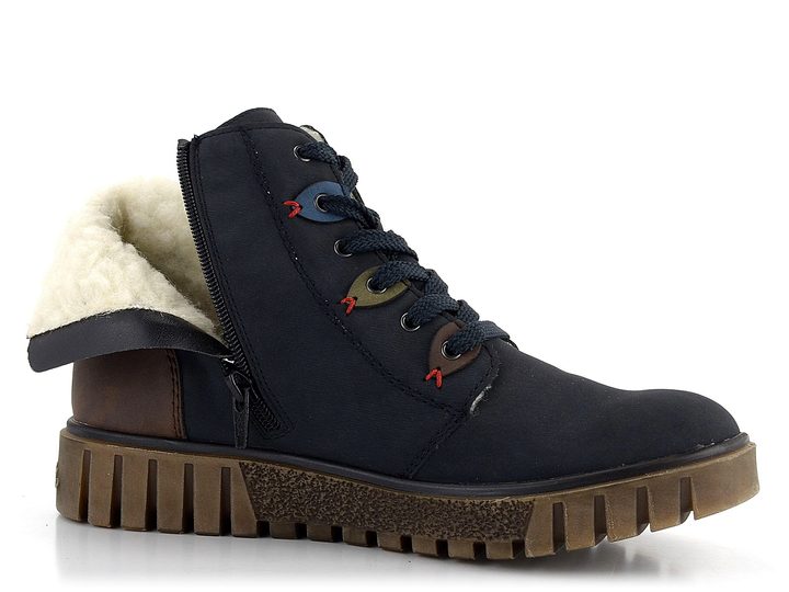 Rieker členková obuv na platforme s pružným šnurovaním Pazifik Y3401-14