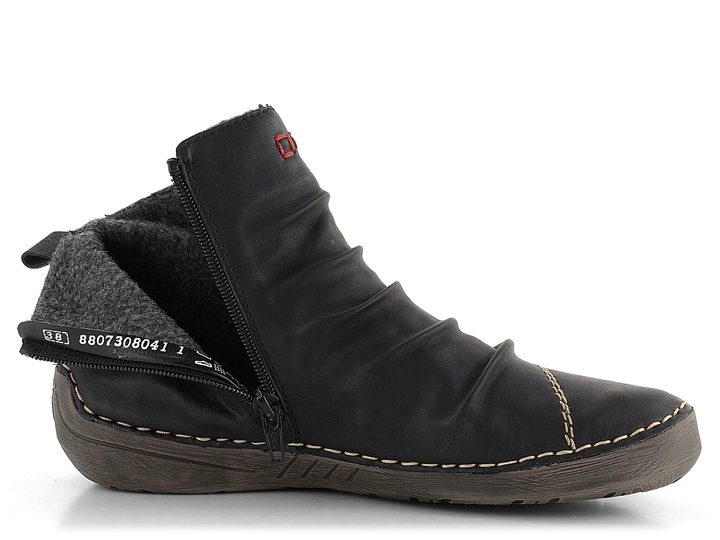 Rieker řasený kotník černý 52583-00