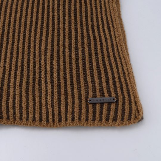 Bugatti pánský pletený šál tmavě hnědý/světle hnědý 630205-870