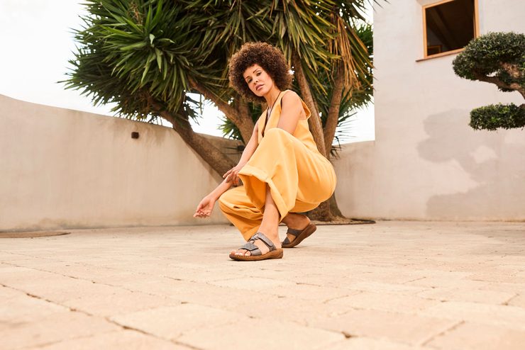 Rieker šľapky s pásikmi na suchý zips Mineral V2885-42