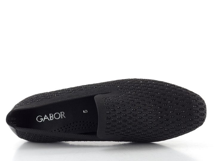 Gabor trblietavé mokasíny schwarz 85.216.47
