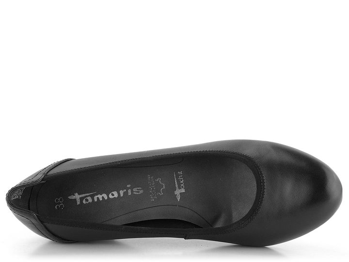 Tamaris lodičky na klínu Black 1-22320-41
