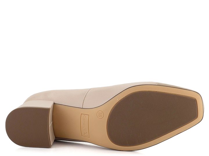 Caprice béžové lodičky na širokém podpatku 9-22305-42