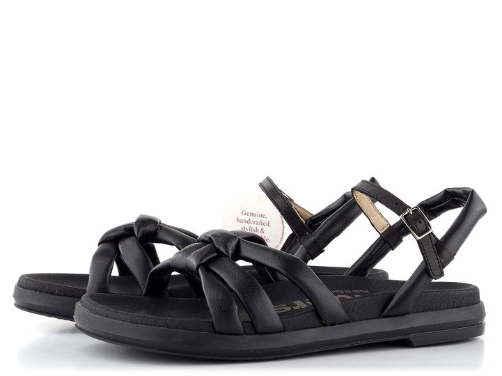 Wonders páskové sandály Negro B-7432