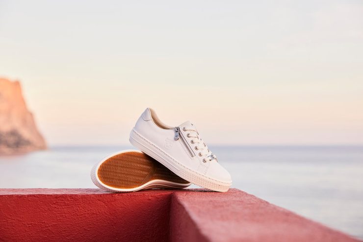 Rieker kožené biele sneakers tenisky L59L1-83