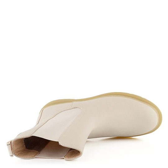 Tamaris vysoká chelsea členková obuv Ivory Uni 1-25452-29