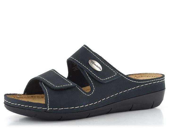 Tamaris fuzbetové pantofle navy 1-27510-41