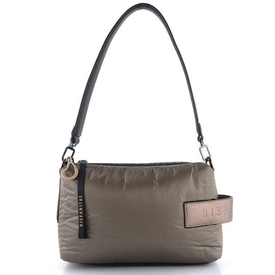 Hispanitas nylonová kabelka s dvoma popruhmi topo/black BI254151