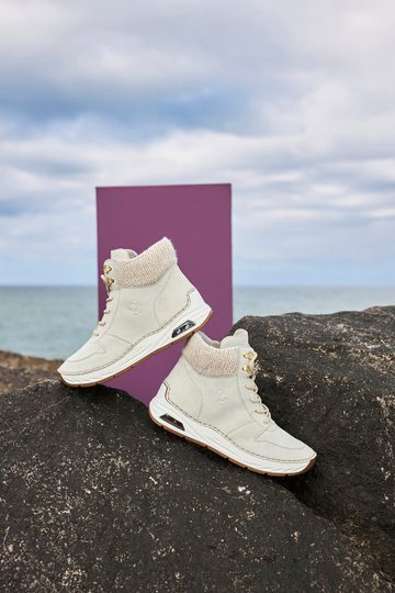 Rieker šněrovací kotník crema/offwhite-metallic 44555-60