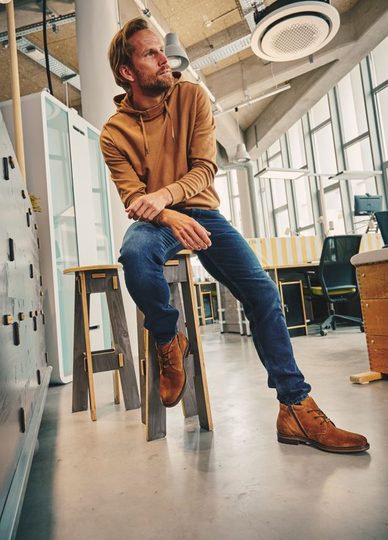 Bugatti členková obuv koňaková 331-7823D-1400